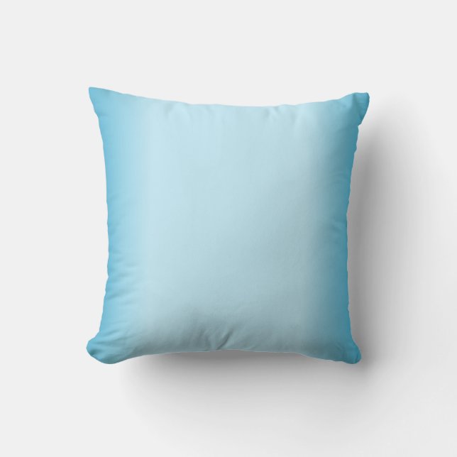 Light Blue Gradient Throw Pillow (Front)