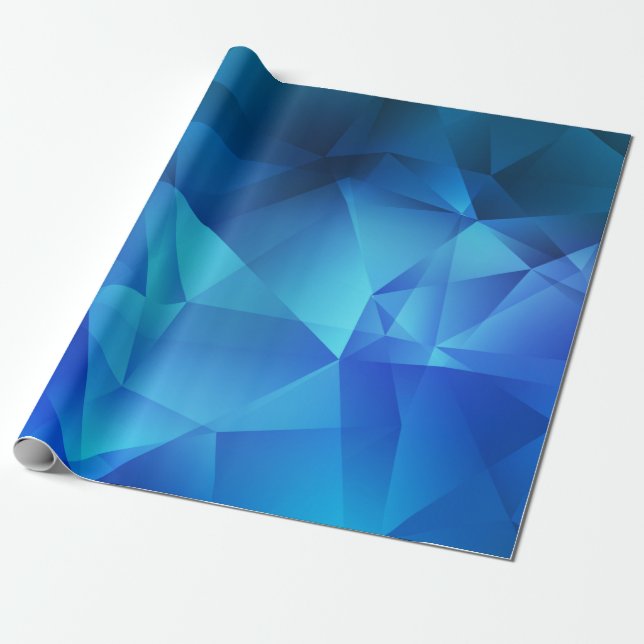 Light BLUE gradient triangles template. Creative i Wrapping Paper (Unrolled)