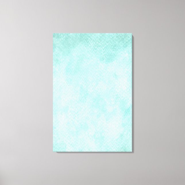 Light Blue Green Watercolor Paper Background Blank Canvas Print (Front)