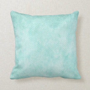 Light Blue Green Watercolor Paper Background Blank Throw Pillow