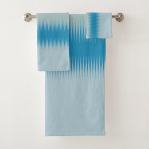 Light Blue Grey Grey Rust Orange Bath Towel Set