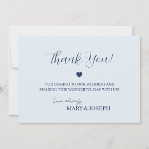 Light Blue Grey & Navy Thank You Card Customizable