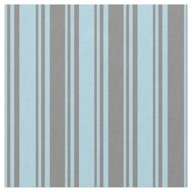 Light Blue & Grey Pattern of Stripes Fabric (Close Up)