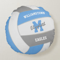 light blue grey volleyball sports room decor
