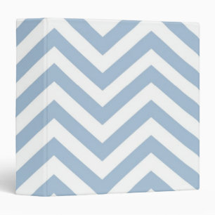 Light Blue Grunge Textured Chevron Binder