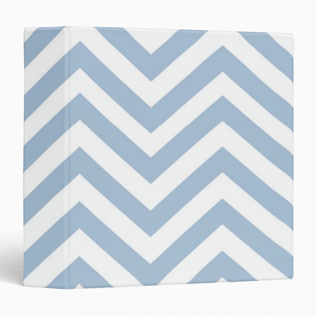Light Blue Grunge Textured Chevron Binder (Front/Spine)