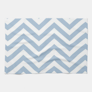 Light Blue Grunge Textured Chevron Kitchen Towel