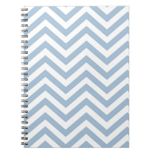 Light Blue Grunge Textured Chevron Notebook