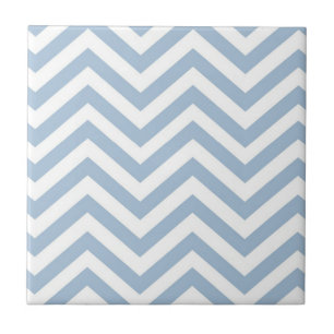 Light Blue Grunge Textured Chevron Tile