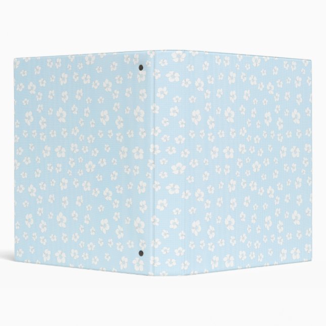 Light Blue Hibiscus Floral Binder (Background)