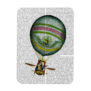 Light Blue Hot Air Balloon Magnet