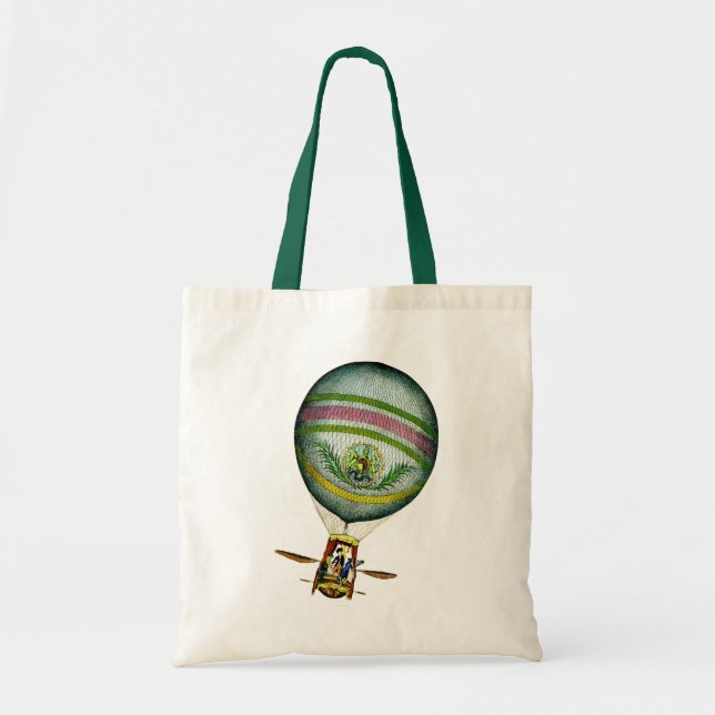 Light Blue Hot Air Balloon Tote Bag (Front)