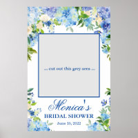Light Blue Hydrangea  Bridal Shower Photo Prop