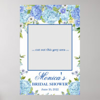 Light Blue Hydrangea  Bridal Shower Photo Prop