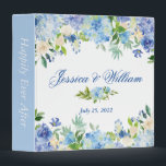 Light Blue Hydrangea Floral Custom Wedding Binder<br><div class="desc">Blue Hydrangea Floral Greenery Custom Wedding Binder 
This floral binder will be perfect for personal use and an event like weddings,  bridal showers and baby showers.</div>
