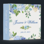 Light Blue Hydrangea Floral Custom Wedding Binder<br><div class="desc">Blue Hydrangea Floral Greenery Custom Wedding Binder 
This floral binder will be perfect for personal use and an event like weddings,  bridal showers and baby showers.</div>