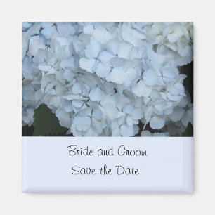 Light  Blue Hydrangea Save the Date Magnet