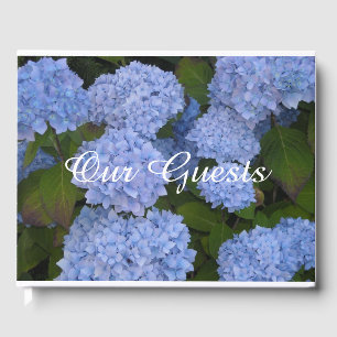 Light Blue Hydrangeas Guest Book