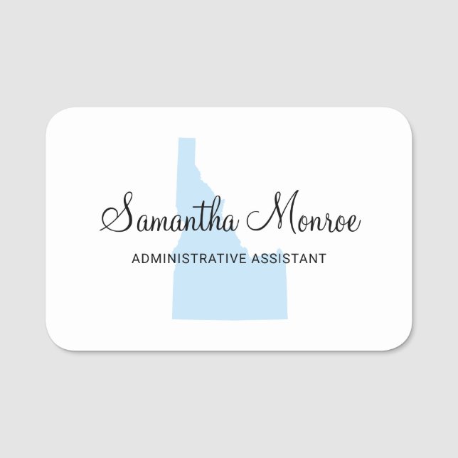 Light Blue Idaho Name Tag (Front)