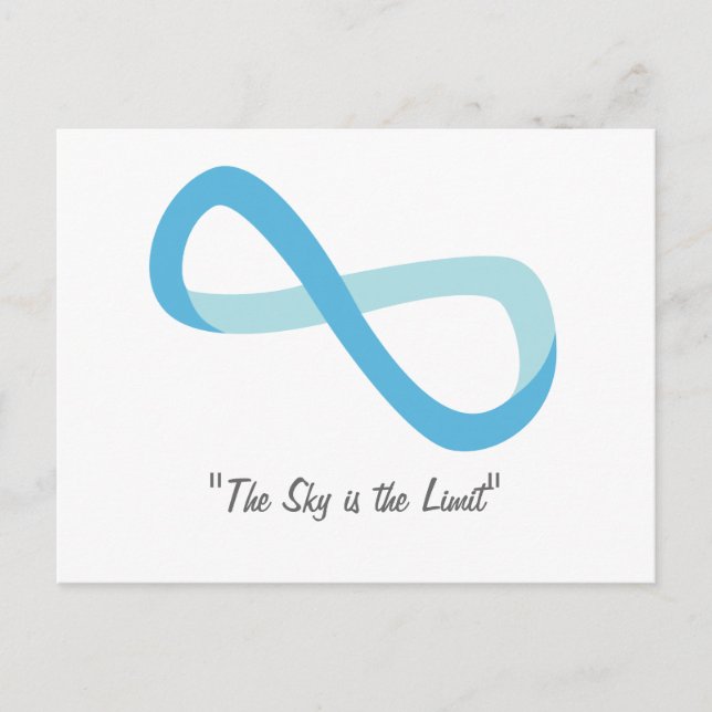 Light Blue Infinity Postcard (Front)
