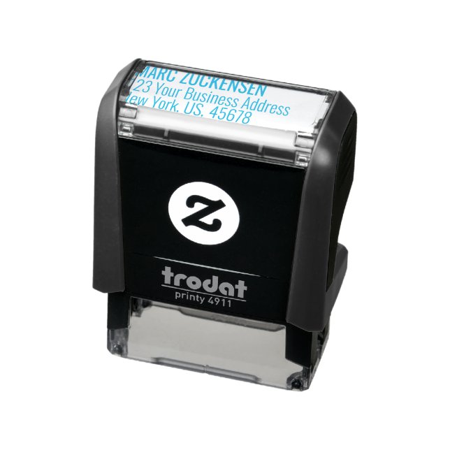 LIGHT BLUE INK Return Address Self-inking Stamp (Product)