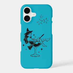 Light Blue iPhone 17 Case with Cute Halloween Girl