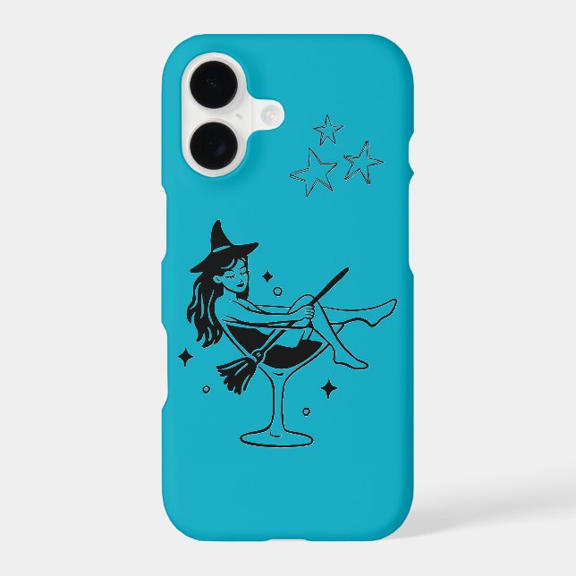 Light Blue iPhone 17 Case with Cute Halloween Girl (Verso)