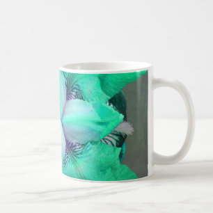Light Blue Iris Flower Mug