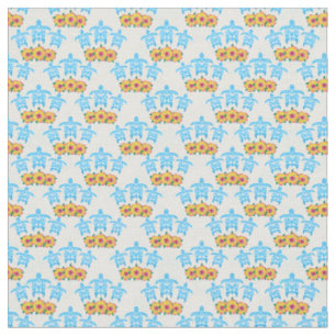 Light Blue Island Tribal Green Sea Turtles Fabric