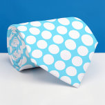 Light Blue Jumbo Polka Dots Custom Necktie<br><div class="desc">Make a bold statement with this custom necktie featuring vibrant jumbo polka dots. Perfect for adding a touch of playful elegance to any outfit, this necktie is a unique and eye-catching accessory that’s sure to turn heads. Whether you’re dressing up for a special occasion or adding some personality to your...</div>
