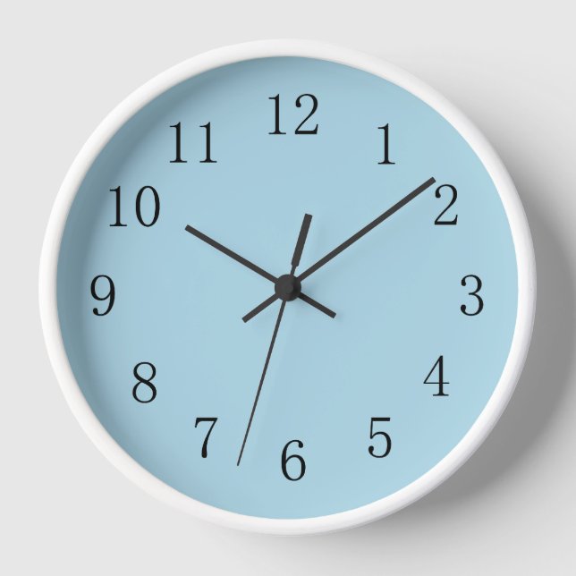 Light Blue Kitchen Wall Clock (Front)