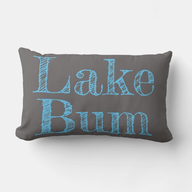 light blue LAKE BUM | Lumbar Pillow (Front)