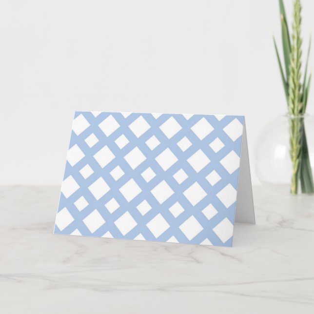 Light Blue Lattice on White Card (Front)