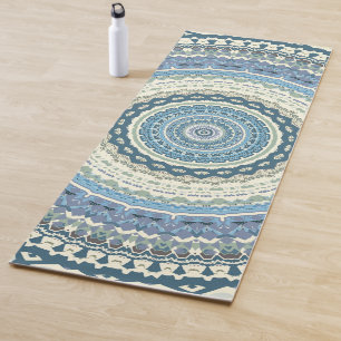 Light Blue Lavender Mandala Yoga Mat