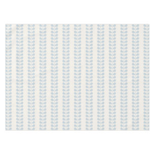 Light Blue Leaf Stripe Tablecloth