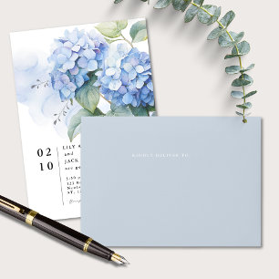 Light Blue Lined Wedding Return Address Envelope