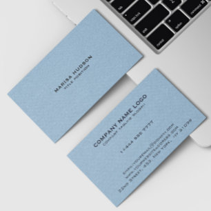 Light blue Linen Fabric Texture Business Card
