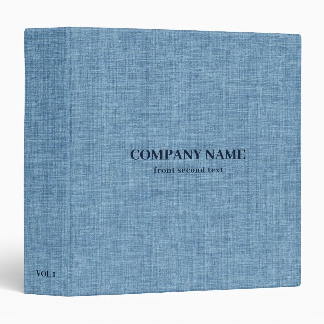 Light Blue Linen Texture Binder (Front/Spine)