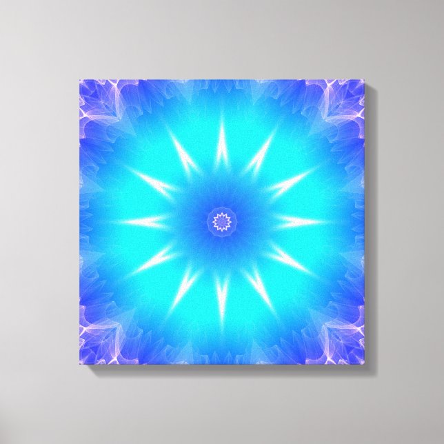 light blue mandala canvas print (Front)