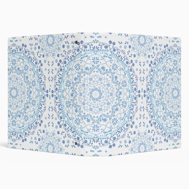 Light Blue Mandala Floral binder (Background)