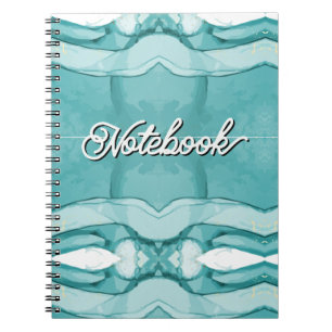 Light Blue Marble Elegant Modern Pattern Notebook