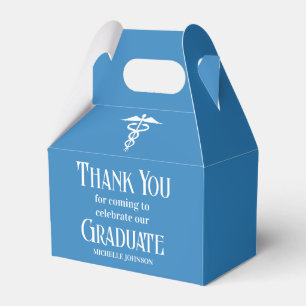 Light Blue Medical School Graduation Party Favor Box