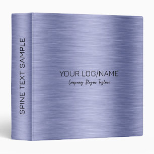 Light Blue Metallic Texture Custom Black Text Binder