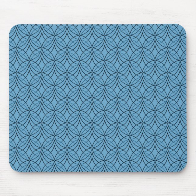 Light Blue Metro Retro Mousepad (Front)
