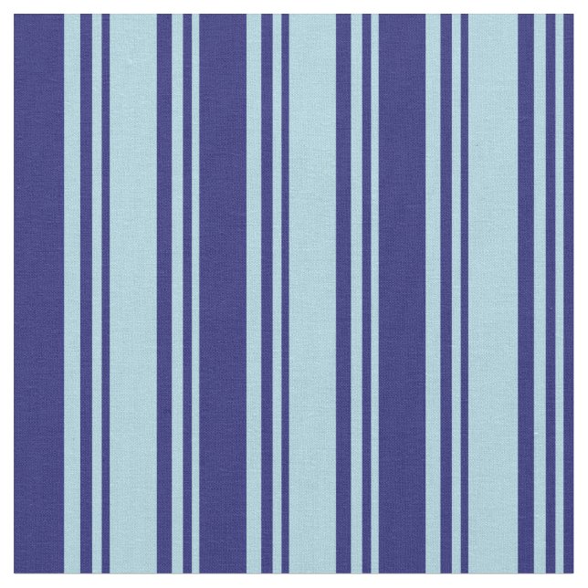 Light Blue & Midnight Blue Coloured Lines Fabric (Close Up)