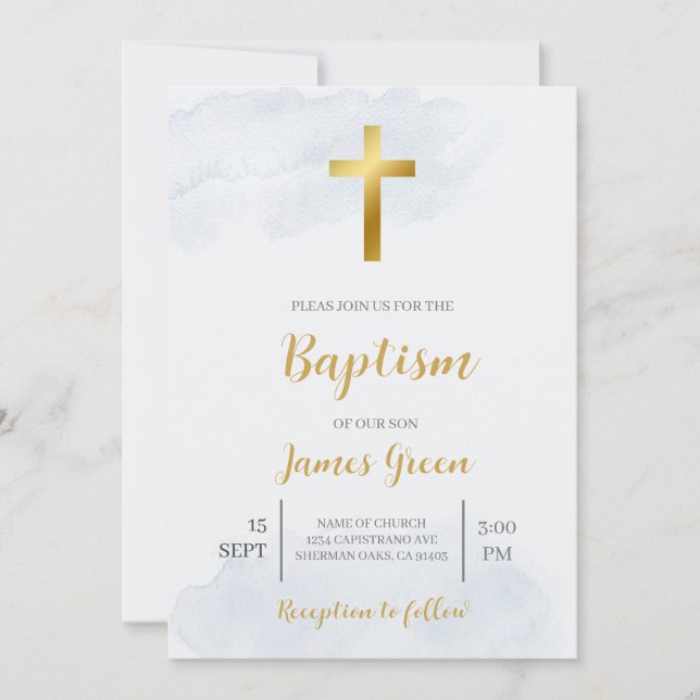 light blue minimalist baptism invite (Front)