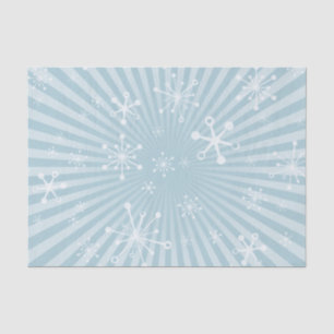 Light Blue Modern Snowflakes Tissue Paper