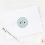 Light Blue Monogram Wedding Classic Round Sticker<br><div class="desc">Elevate your Birch Tree Wedding Invitations with our elegant Baby Blue Snowy Monogram Wedding Round Stickers. These beautifully designed stickers feature a serene winter wonderland scene, complete with delicate snowflakes dancing against a soft baby blue background. The crowning touch is your personal initials, expertly rendered in a modern calligraphy font,...</div>