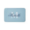 Light blue monogrammed bath mat | bathroom decor