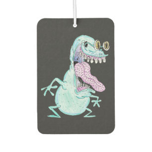 light blue monster alien cartoon air freshener